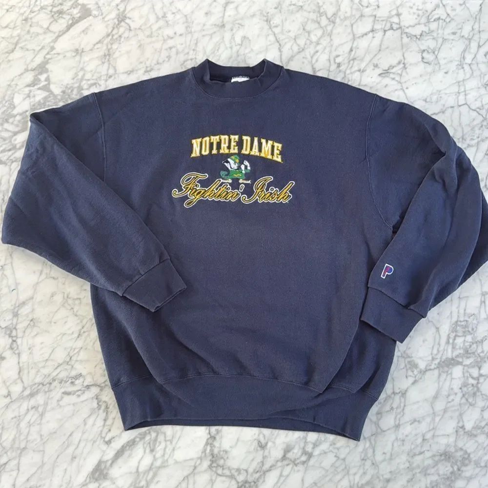 Vintage University Notre Dame Fightin' Irish Crewneck Sweatshirt Mens XL